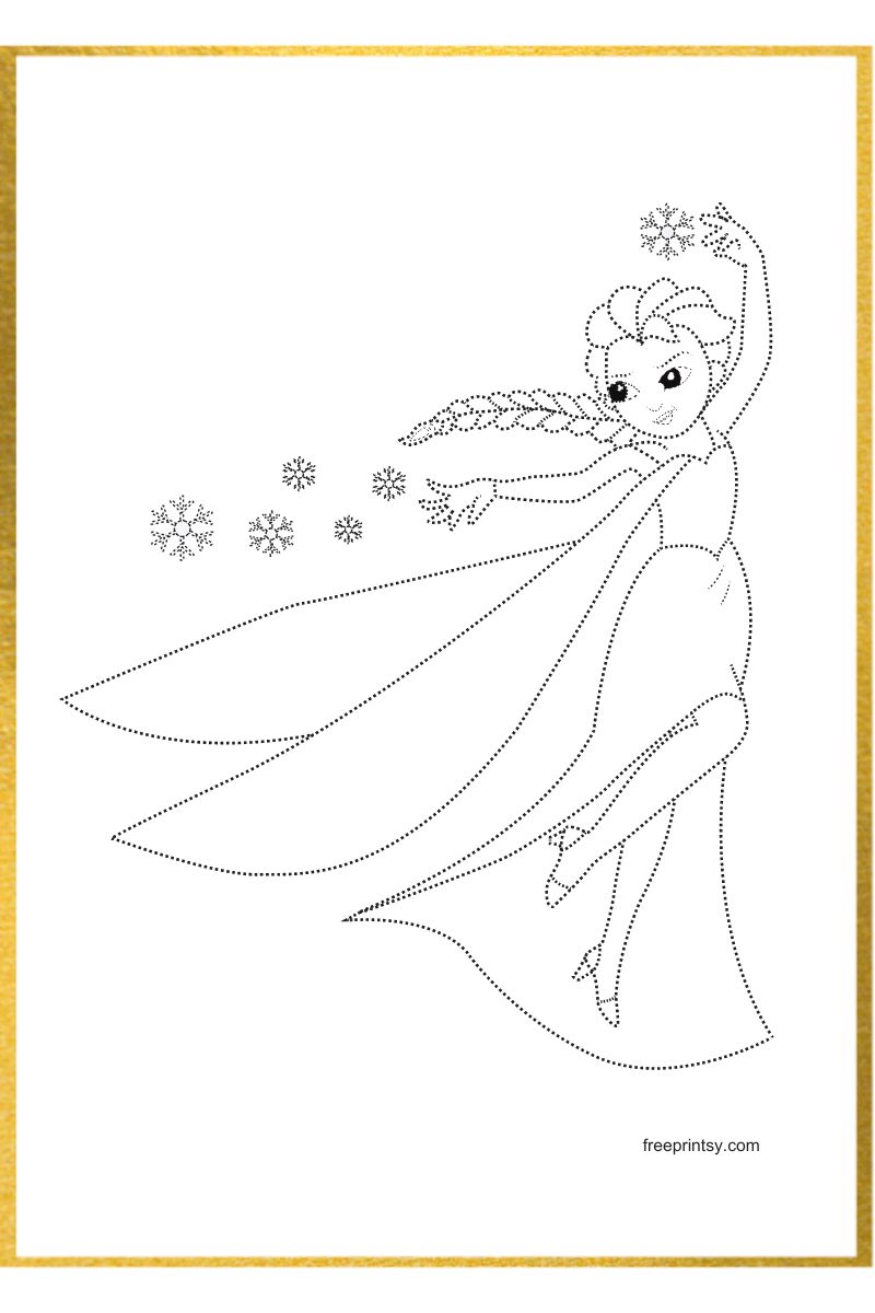 Free Elsa Dancing Tracing Lines PDF