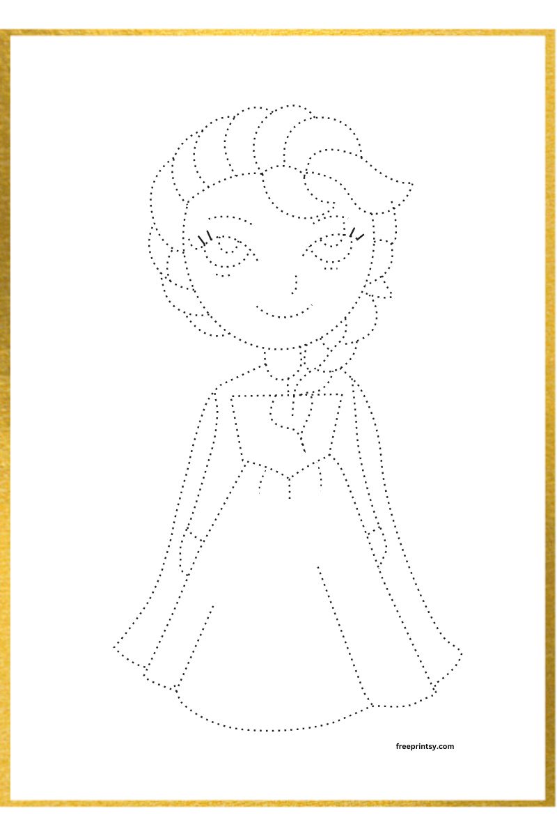 Free Elsa Dancing Tracing Lines