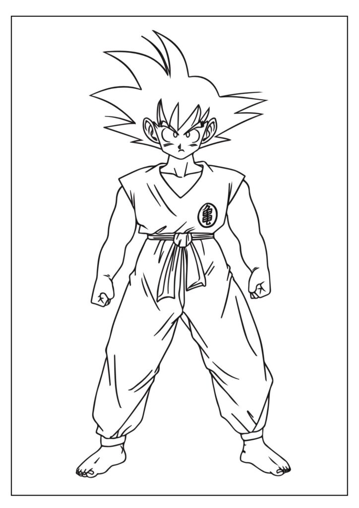 Goku coloring page 4