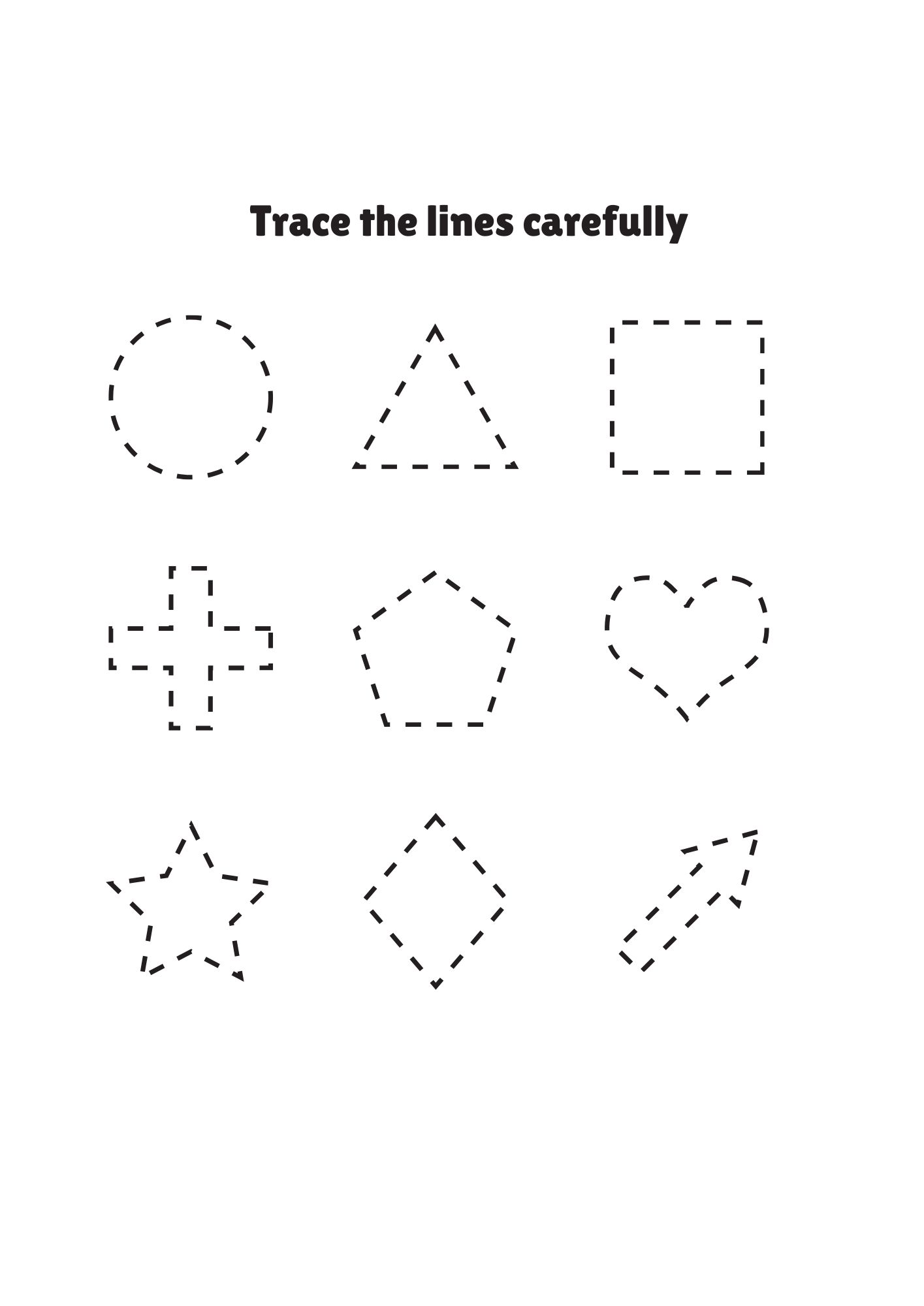 6 geometrical shape tracing lines PDF