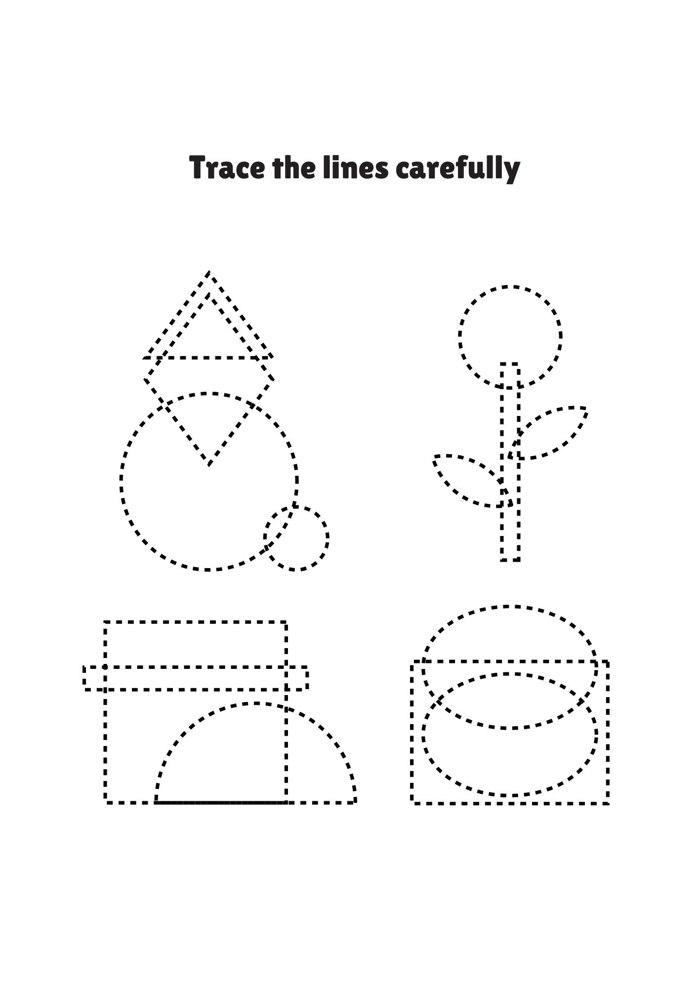 geometrical shape tracing lines PDF