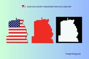 Asotin County Washington Outline Map